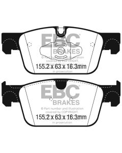 EBC 2017+ Volvo S90 2.0L Turbo Ultimax2 Front Brake Pads - UD1924