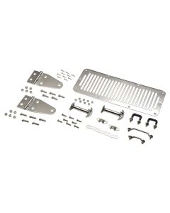 Kentrol 78-95 Jeep CJ/Wrangler YJ Hood Kit - Polished Silver - 30470