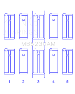 King Engine Bearings Nissan E15/E16/E13/E15ET (Size +0.75mm) Main Bearing Set - MB5230AM0.75