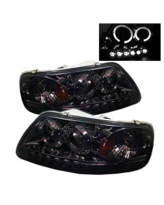 Spyder Ford F150 97-03 Projector - LED Halo Amber Reflctr LED Smke PRO-YD-FF15097-1P-AM-SMC - 5010285