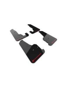 Rally Armor 18-22 Jeep Grand Cherokee SRT Trackhawk Black UR Mud Flap - Red Logo - MF134-UR-BLK-RD
