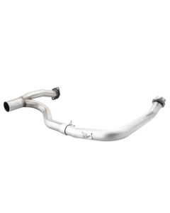 aFe Power Twisted Steel Y-Pipe Aluminized 2in 12-14 Jeep Wrangler (JK) V6 3.6L (4dr) - 48-06207