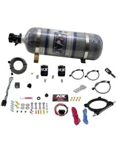 Nitrous Express 11-15 Ford Mustang GT 5.0L High Output Nitrous Plate Kit (50-250HP) w/12lb Bottle - 20951-12
