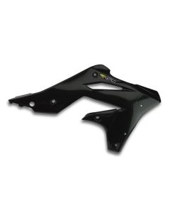 Cycra 13-16 Kawasaki KX250F Powerflow Radiator Shrouds - Black - 1CYC-1865-12