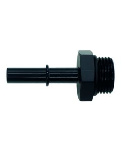 DeatschWerks 8AN ORB Male to 5/16in Male EFI Quick Connect Adapter - Anodized Matte Black - 6-02-0123-B