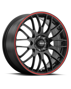 Maxxim Maze 17x7 8x100/114.3 ET40 Black/Red Stripe - MZ77D04405