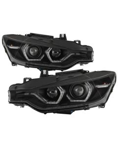 Spyder 12-14 BMW F30 3 Series 4DR Projector Headlights - Black PRO-YD-BMWF3012-AFSHID-BK - 5086754