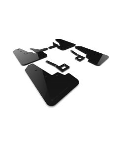 Rally Armor 19-25 Dodge Ram 1500 Rebel Black UR Mud Flap w/Metallic Black Logo - MF98-UR-BLK-MBK