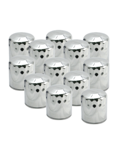 S&S Cycle 99-18 BT/2017+ M8/X-Wedge Chrome Oil Filter - 12 Pack - 310-0242