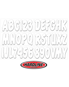 Hardline Boat Lettering Registration Kit 3 in. - 200 White solid - WHI200EC
