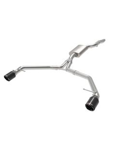 afe MACH Force-Xp 13-16 Audi Allroad L4 SS Axle-Back Exhaust w/ Carbon Tips - 49-36437-C