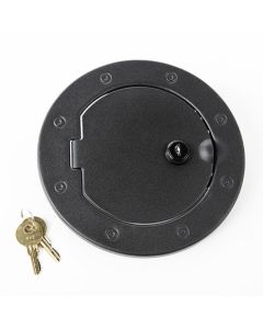 Rugged Ridge 07-18 Jeep Wrangler JK Textured Black Locking Gas Cap Door - 11229.06