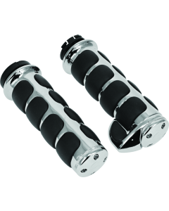 Kuryakyn Premium ISO Grips With Throttle Boss Dual Cable Chrome - 6212
