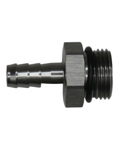 DeatschWerks 10AN ORB Male to 3/8in Male Triple Barb Fitting (Incl O-Ring) - Anodized DW Titanium - 6-02-0517