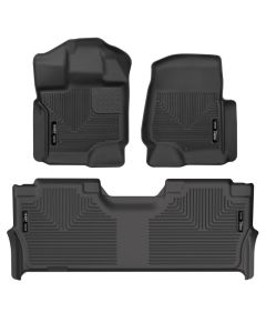 Husky Liners 17-19 F-250/F-350/F-450 Crew Cab Weatherbeater Black Front & 2nd Seat Floor Liners - 94061