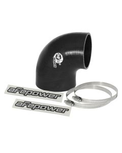 aFe Magnum FORCE CAI Univ. Silicone Coupling Kit (3.5in. ID to 3in. ID) 90Deg. Elbow Reducer - Black - 59-00072