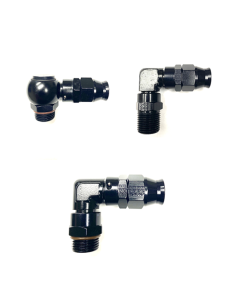 Fragola -4AN Real Street x 90 Degree Forged Hose End Black For PTFE Hose - 689904-BL
