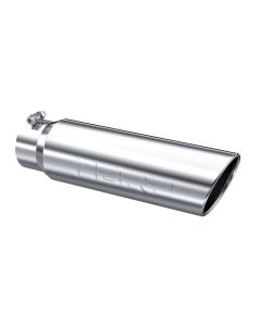 MBRP T304 Stainless Steel 5" O.D. Angled Rolled End, 4" Inlet 18" Length Exhaust Tip - T5124