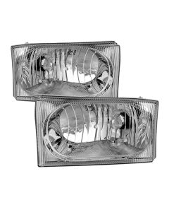 xTune Ford F250 F350 F450 Superduty Excursion 99-04 OEM Style Headlights Chrome HD-JH-FF25099-OE-C - 9031403