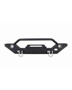 Fishbone Offroad 87-06 Jeep TJ/YJ Wrangler TJ/YJ Steel Front Bumper W/LEDs - Blk Textured Powercoat - FB22016