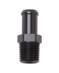 Edelbrock Hose End Straight 1/2In NPT to 5/8In Barb Black Anodize - 8159