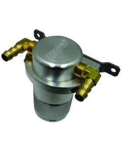 Moroso Universal Air/Oil Separator Catch Can - Small Body w/o Drain - Billet Aluminum - Raw Finish - 85496