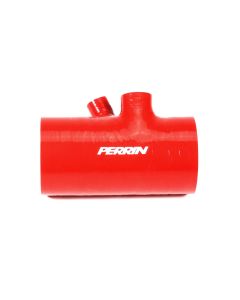 Perrin 2022+ Subaru WRX Red 3in Turbo Inlet Hose w/ Nozzle (Short) - PSP-INT-426RD