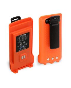 Rugged Radios GMR2 Replacement Lithium Battery w/12v Charge Port and Belt Clip Safety Orange - BAT-GMR2-ORN