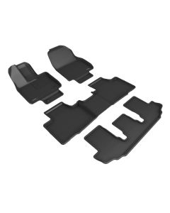 3D MAXpider 20-22 Toyota Highlander Gasoline 2nd Row Bucket Kagu 1st 2nd 3rd Row - Set (Black) - L1TY27801509