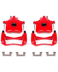 Power Stop 00-05 Buick LeSabre Front Red Calipers w/Brackets - Pair - S4638A