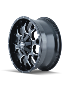 Mayhem 8015 Warrior 20x9 / 6x135 BP / 18mm Offset / 106mm Hub Black w/ Milled Spokes Wheel - 8015-2937M18