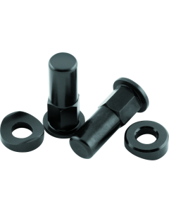 BikeMaster Rim Lock Nuts (Pair) T6 Aluminum/Black - 151628