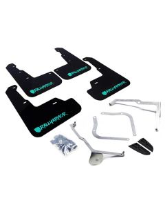 Rally Armor Black UR Mud Flap w/ Teal Altered Font Logo Subaru WRX/STI (Sedan ONLY) 2015-2021- RALL-MF32-UR-BLK/TL-X