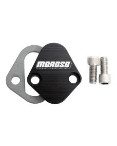 Moroso Chevrolet Big Block/Chrysler 273-440/Ford Fuel Pump Block-Off Plate w/Gaskets - Billet Alum - 65396
