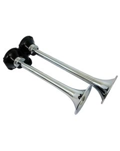 Kleinn Chrome Roof Mount Dual Horn/ 13.5In/11.5In - Chrome-Plated Spun Copper - 401