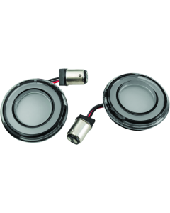 Kuryakyn Tracer L.E.D. Turn Signal Inserts Red/Red Smoke Lens Rear - 2905