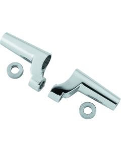 Bikers Choice 87-99XL FXR Chrome 39MM Fork Front Turn Signal Mount Set Replaces H-D 68555-87 - 499482