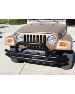 Rampage 1976-1983 Jeep CJ5 Double Tube Bumper Front - Black - 8620