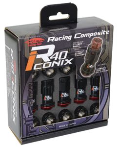 Project Kics 14X1.50 Black Lock w/ Capless Lug Nuts 16+4 - WRI14KA