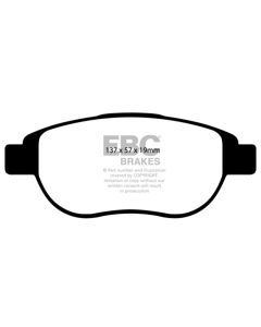 EBC 12+ Fiat 500 1.4 Turbo Abarth Ultimax2 Front Brake Pads - UD1618