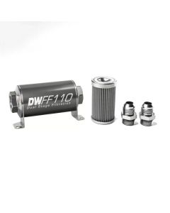 DeatschWerks -10AN 100 micron 110mm In-line fuel filter kit- DEAT-8-03-110-100K-10