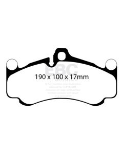 EBC 10-12 Porsche 911 (997) (Cast Iron Rotor only) 3.8 GT3 Redstuff Front Brake Pads - DP32094C