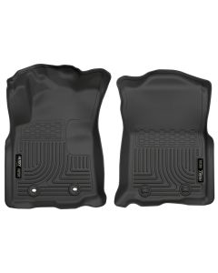 Husky Liners 2016 Toyota Tacoma w/ Auto Trans WeatherBeater Front Black Floor Liners - 13951