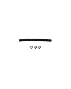 Deatschwerks Convoluted Tubing 150mm Length x 10mm ID Side 1 x 10mm ID Side 2 - Black - 9-CT-6-38