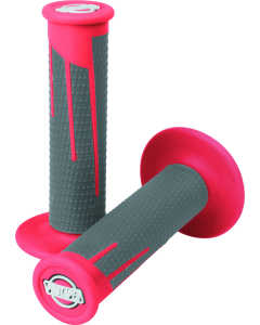 ProTaper Full Diamond Clamp-On Grips - Red/Dark Gray - 021687