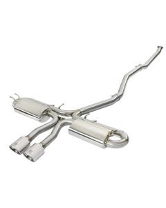 aFe Takeda 3in 304 SS Cat-Back Exhaust System w/Polished Tips 2017+ Honda Civic Si (4dr) I4 1.5L (t) - 49-36621-P