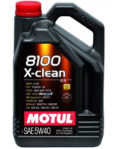 Motul 5L Synthetic Engine Oil 8100 5W40 X-CLEAN C3 -505 01-502 00-505 00-LL04 - 102051