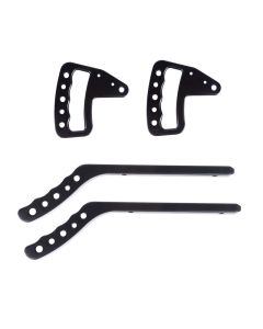 Rugged Ridge Aluminum Grab Handles F/R Kit Black 07-18 Jeep Wrangler JK/JKU - 13505.50