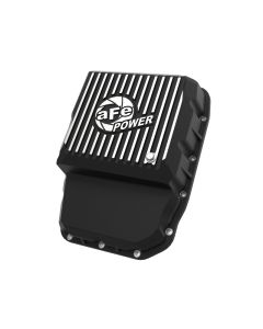 aFe Transmission Pan (Black w/ Machined Fins) 13-19 Dodge Diesel Trucks L6-6.7L (td) - 46-71160B