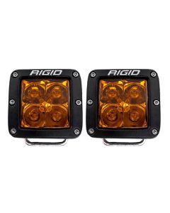 Rigid Industries D-Series Spot w/ Amber PRO Lens (Pair) - 20252